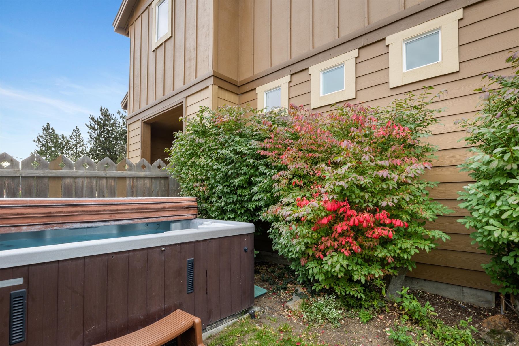 Hot tub in the backyard – the perfect spot to relax, reflect, and recharge.