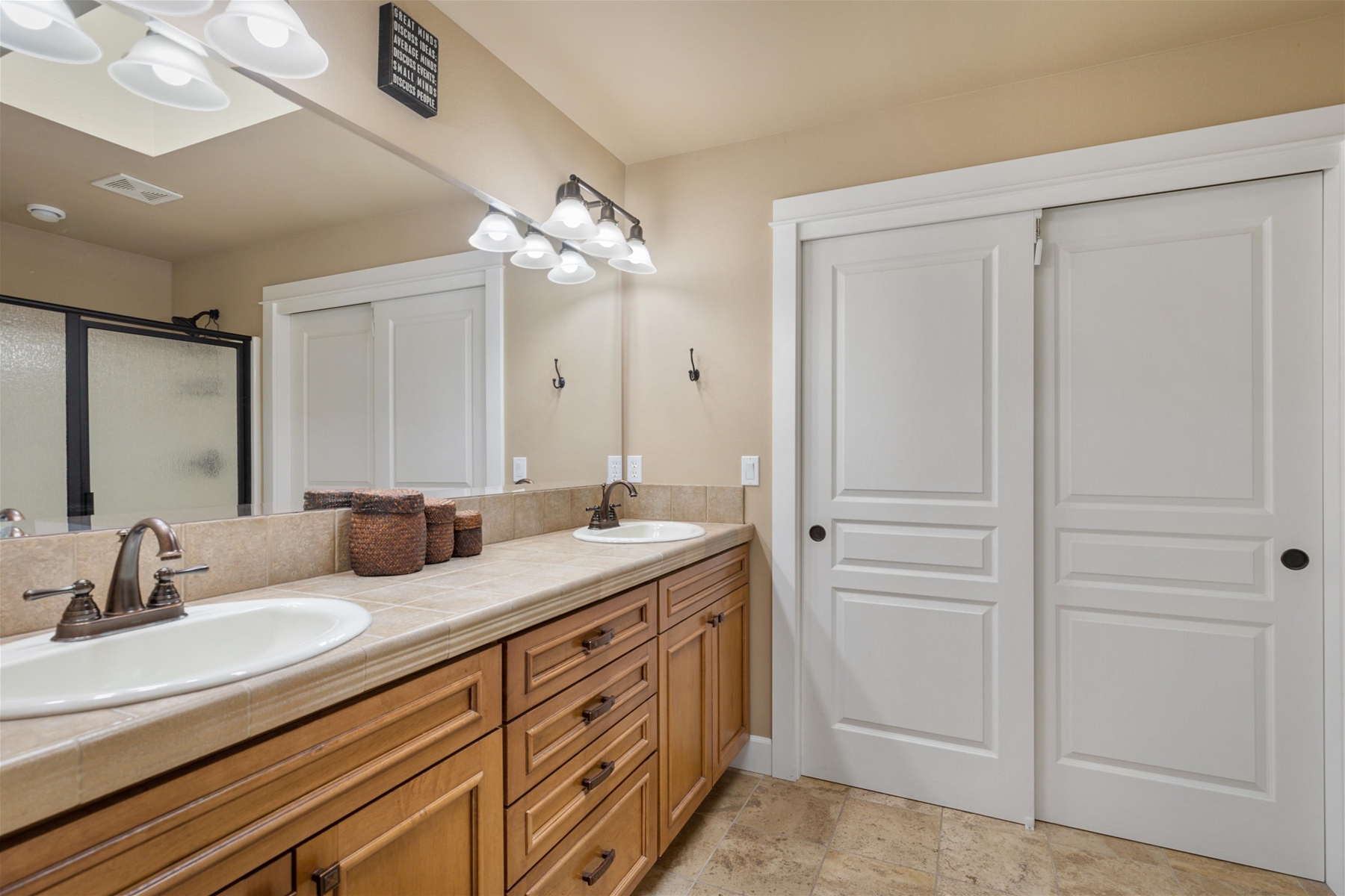 King main suite private bathroom (upper level) 