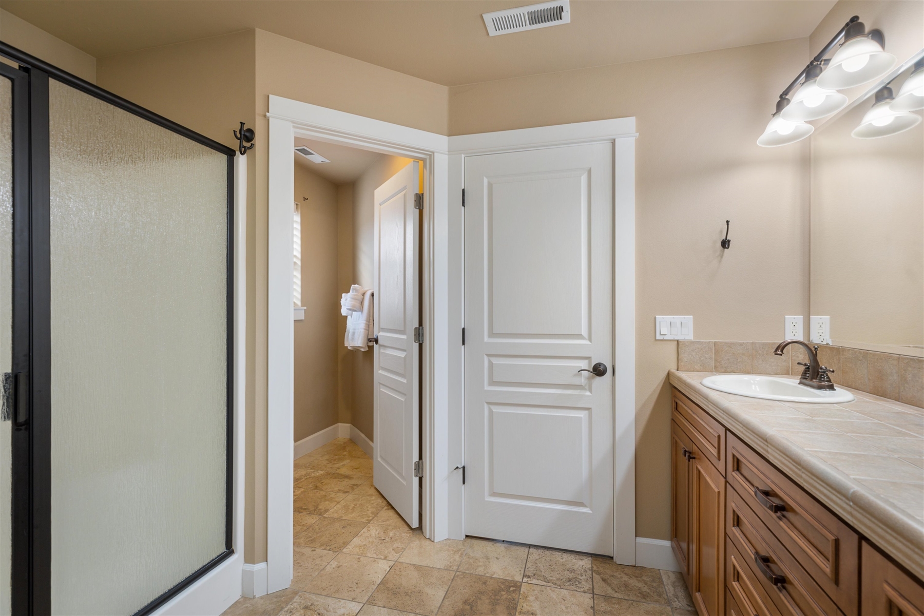 King main suite private bathroom (upper level) 
