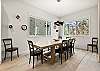 Gather comfortably with dining space for 8 guests.
