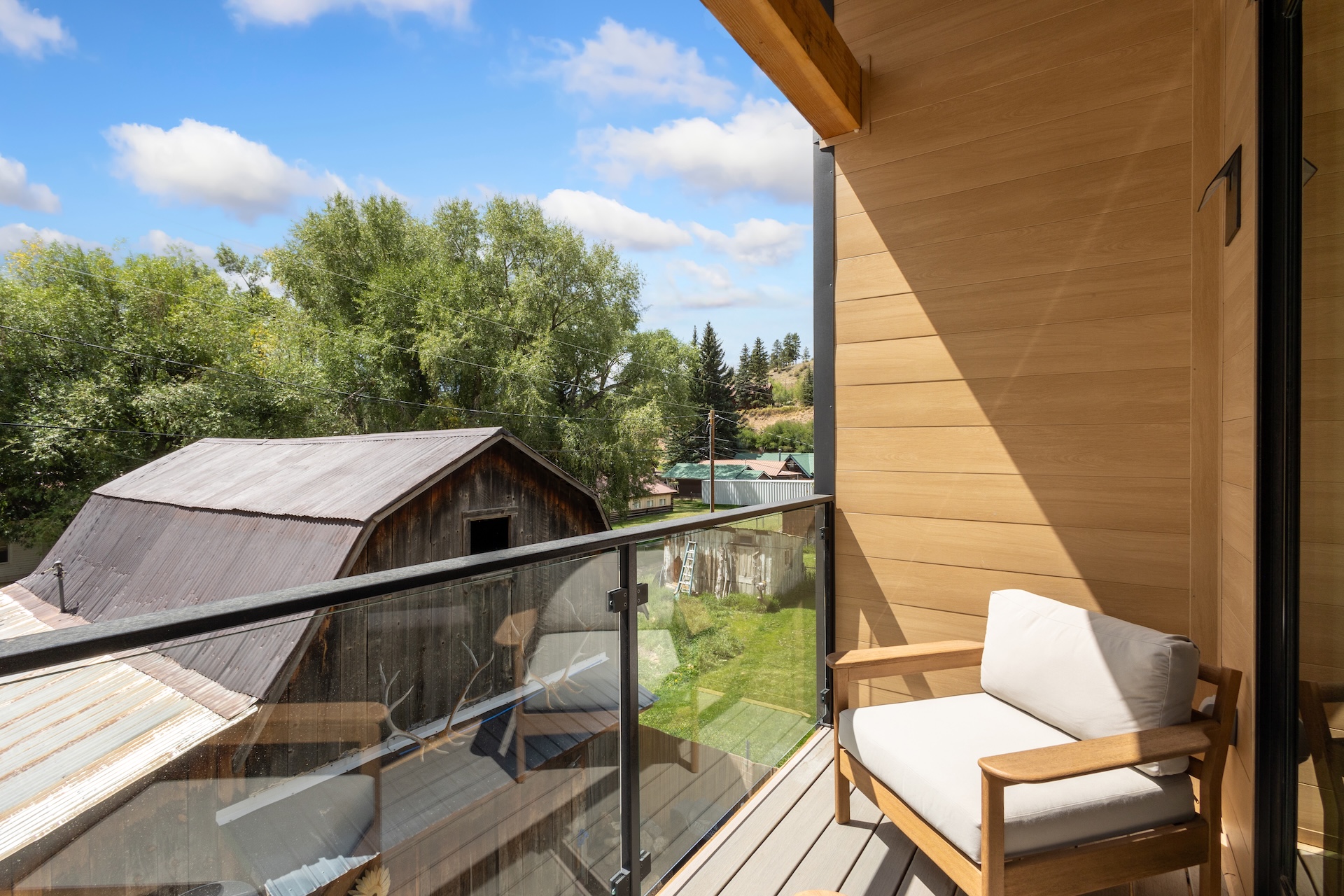 Our primary bedroom features a private south facing balcony. 