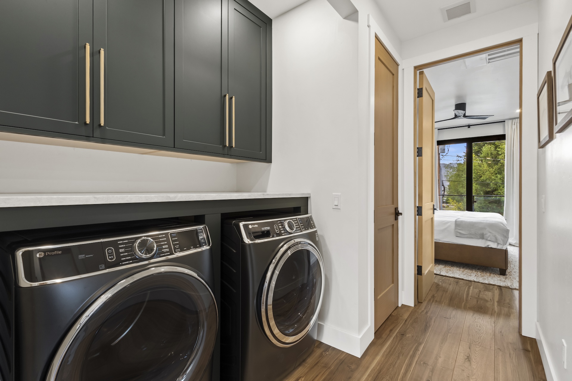 Our washer and dryer are conveniently located on the second floor near the bedrooms, making laundry a breeze during your stay.