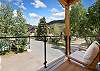 Enjoy the shared north facing balcony with views of the mountains, main street and the Creede Cliffs. 