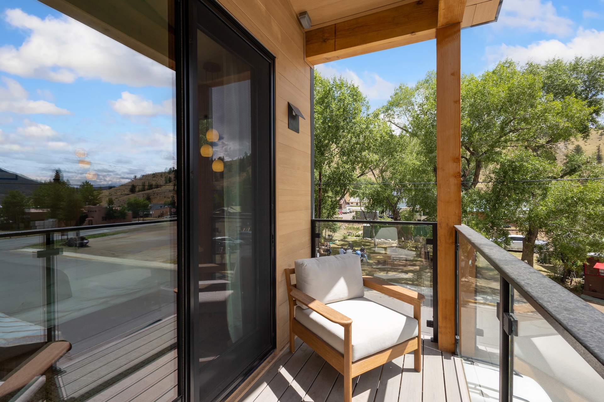 Our primary king bedroom features a private south facing balcony. 