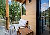 Enjoy the shared north facing balcony with views of the mountains, main street and the Creede Cliffs. 