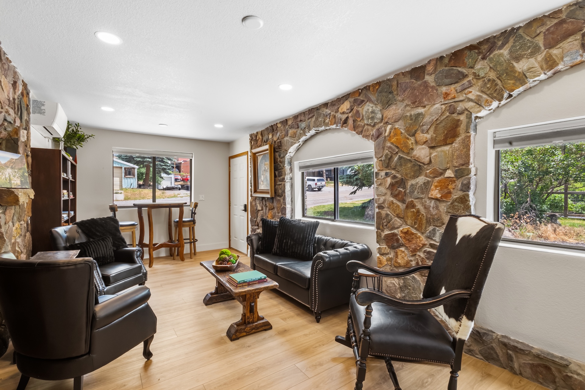 Relax over a drink with family and friends in the wine room.
