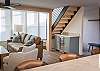 Open concept living area downstairs. 