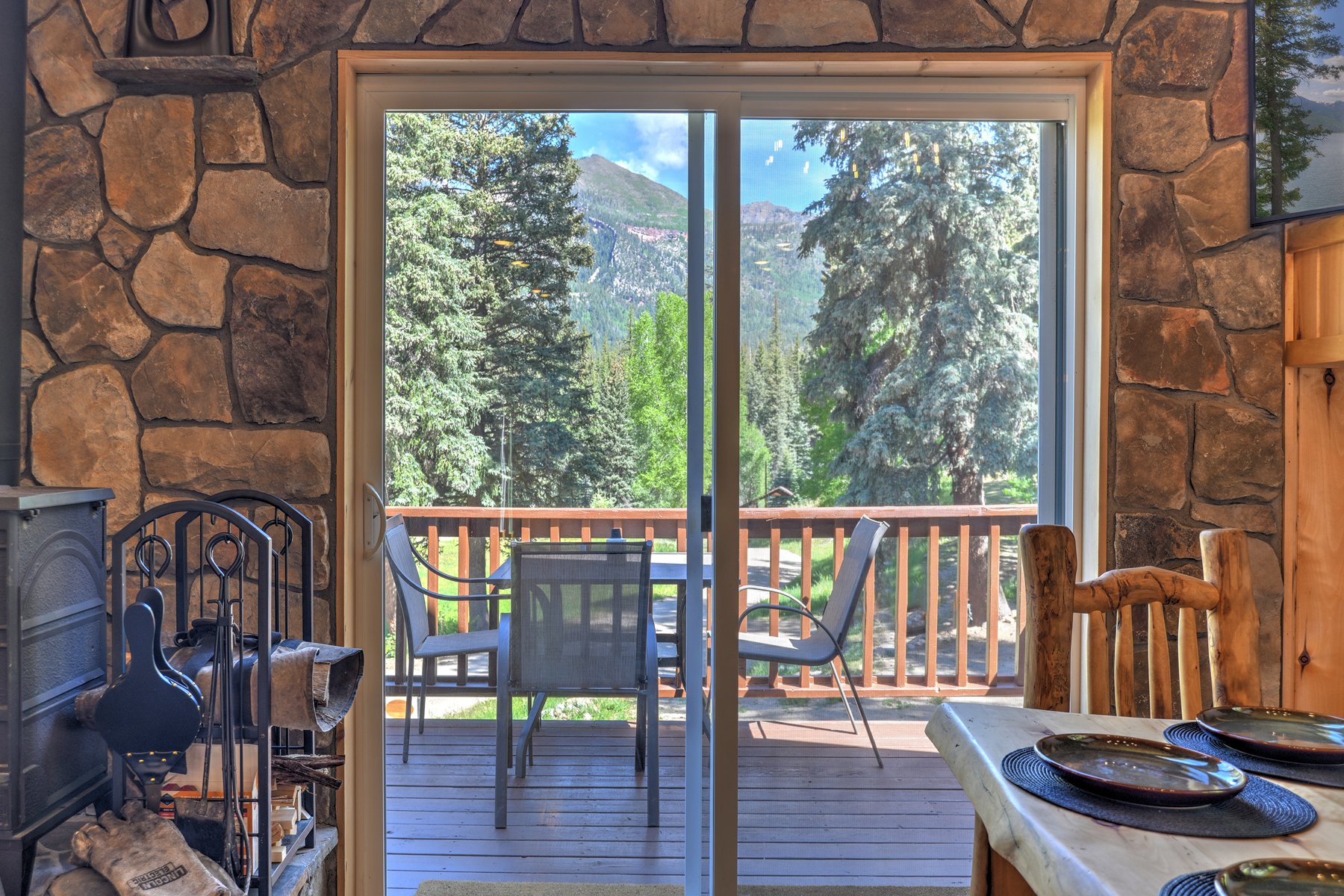 Watch birds of all kinds visit the house just outside the sliding glass doors.