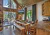 Enjoy meals together around a table that comfortably seats 8-10.
