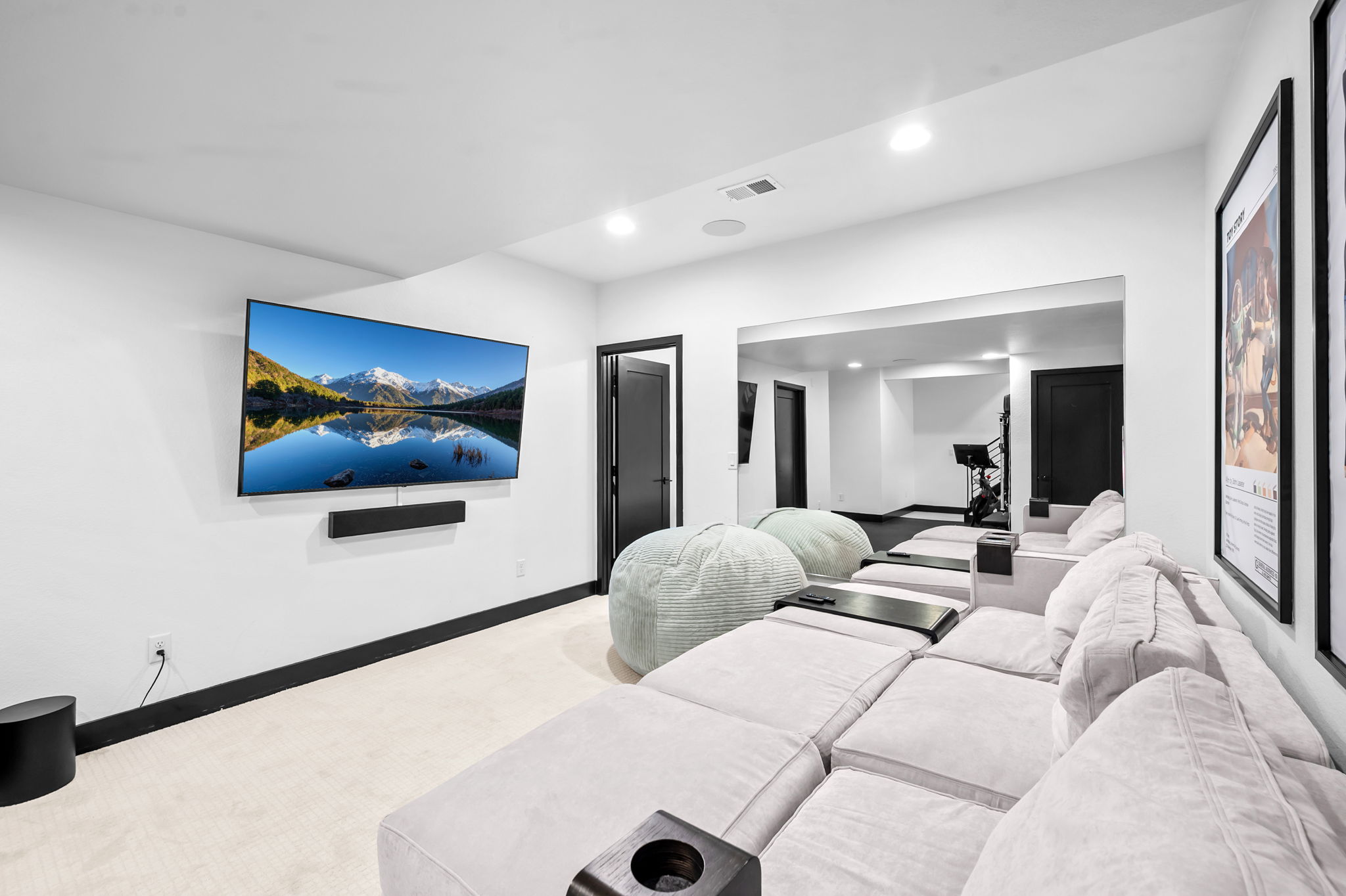 Curl up and enjoy a movie with family and friends in the private home theatre with 75