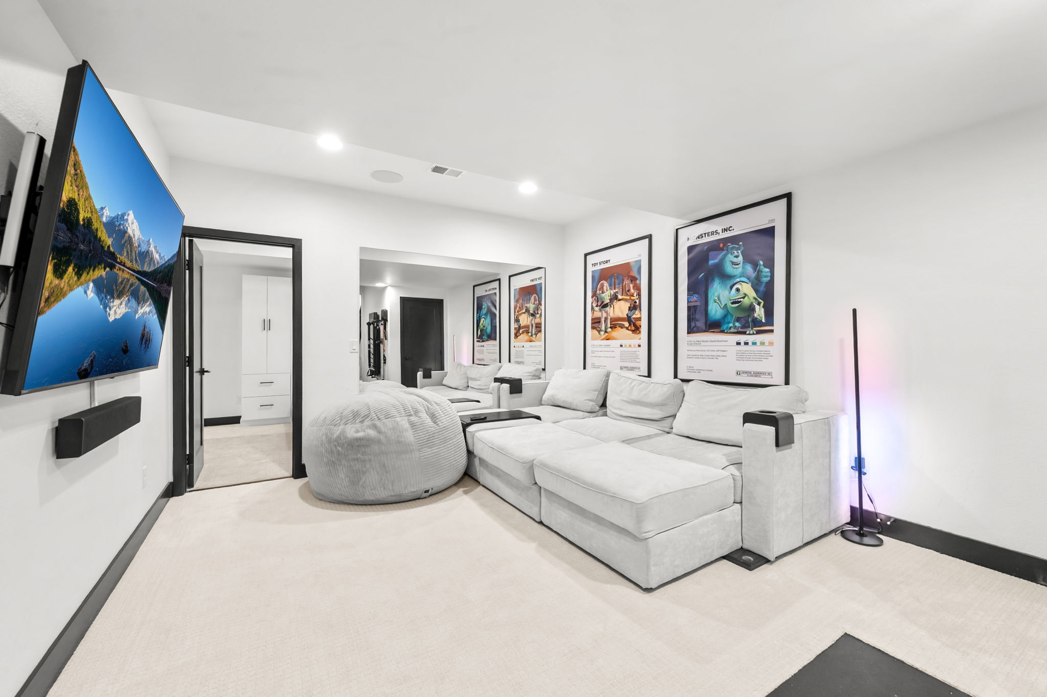 Curl up and enjoy a movie with family and friends in the private home theatre with 75