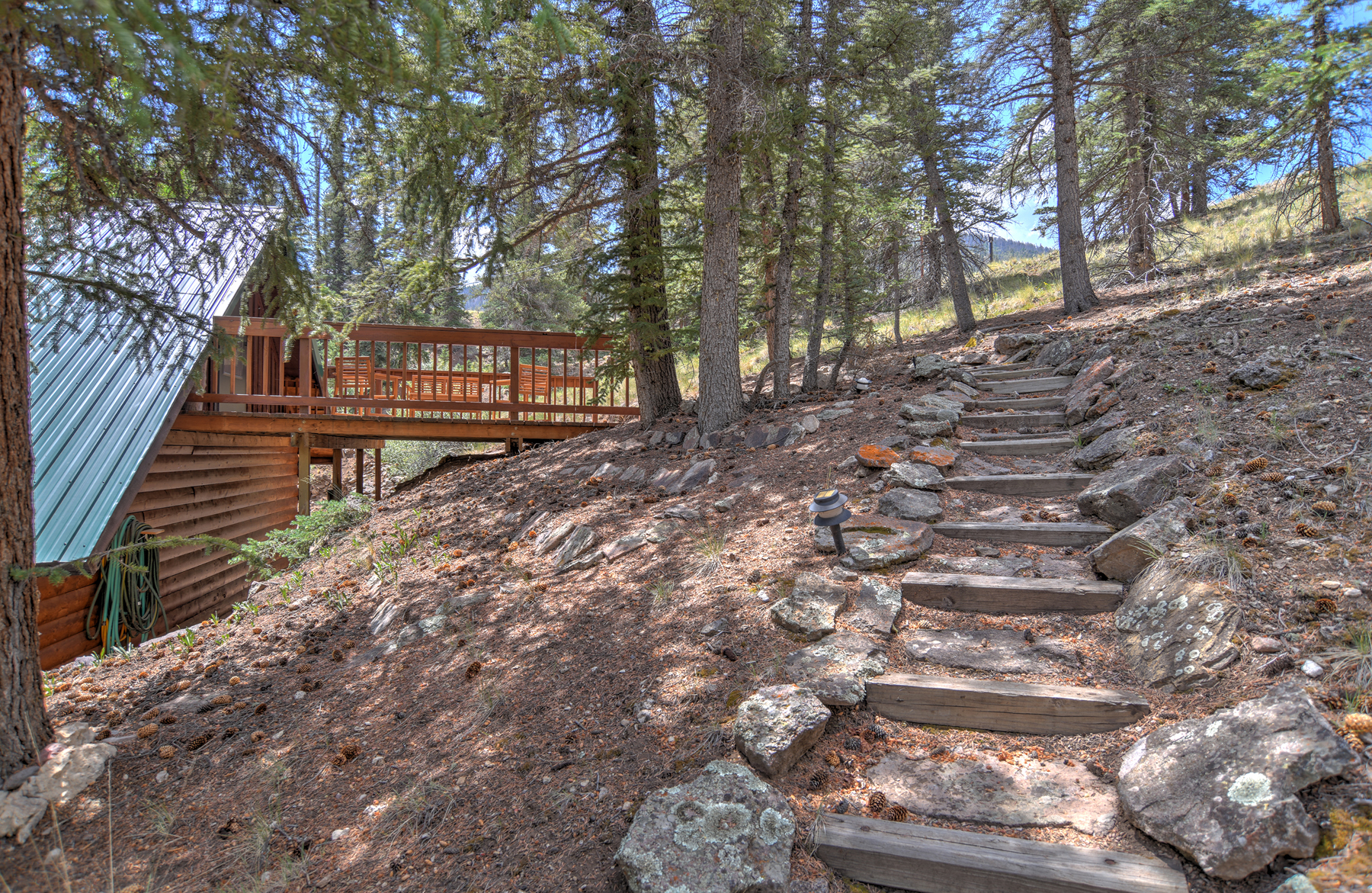 Tail access to second-story patio deck
