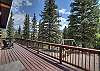 Our large deck is the perfect place to unwind and soak up the CO air. 