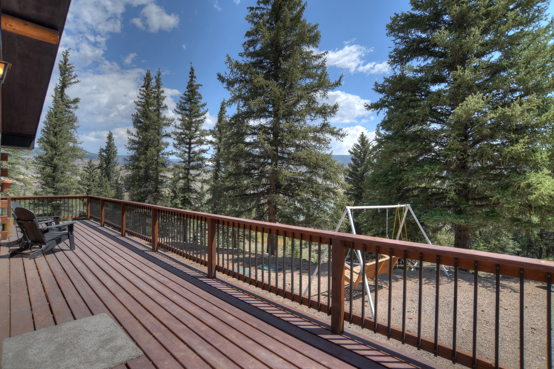 Our large deck is the perfect place to unwind and soak up the CO air. 
