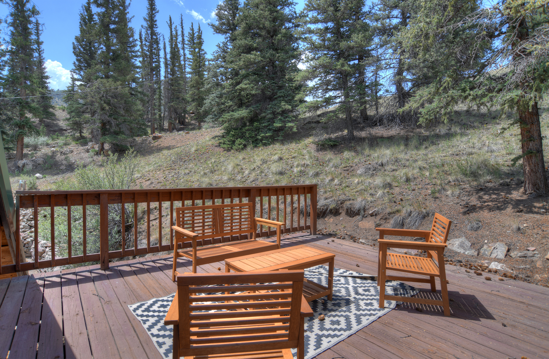 Soak up the CO mountain air from our private second story deck. 