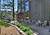 Outdoor grill and patio area. 