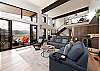 Main Living Space - TV, Gas Fireplace, Deck and views views views
