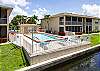 Views of the community pool, which sits right on the canal. 