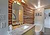 Bathroom with walk-in shower and soaking tub