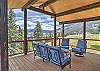 Large, covered deck with Blackstone Grill