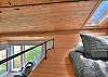 Loft queen bed. Not private and overlooks the main king bedroom.