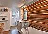 Bathroom with walk-in shower and soaking tub. 