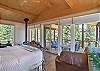 King bedroom with view of the mountains and river