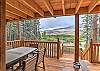 Expansive Deck with stunning mountain and river views.  No river access. 