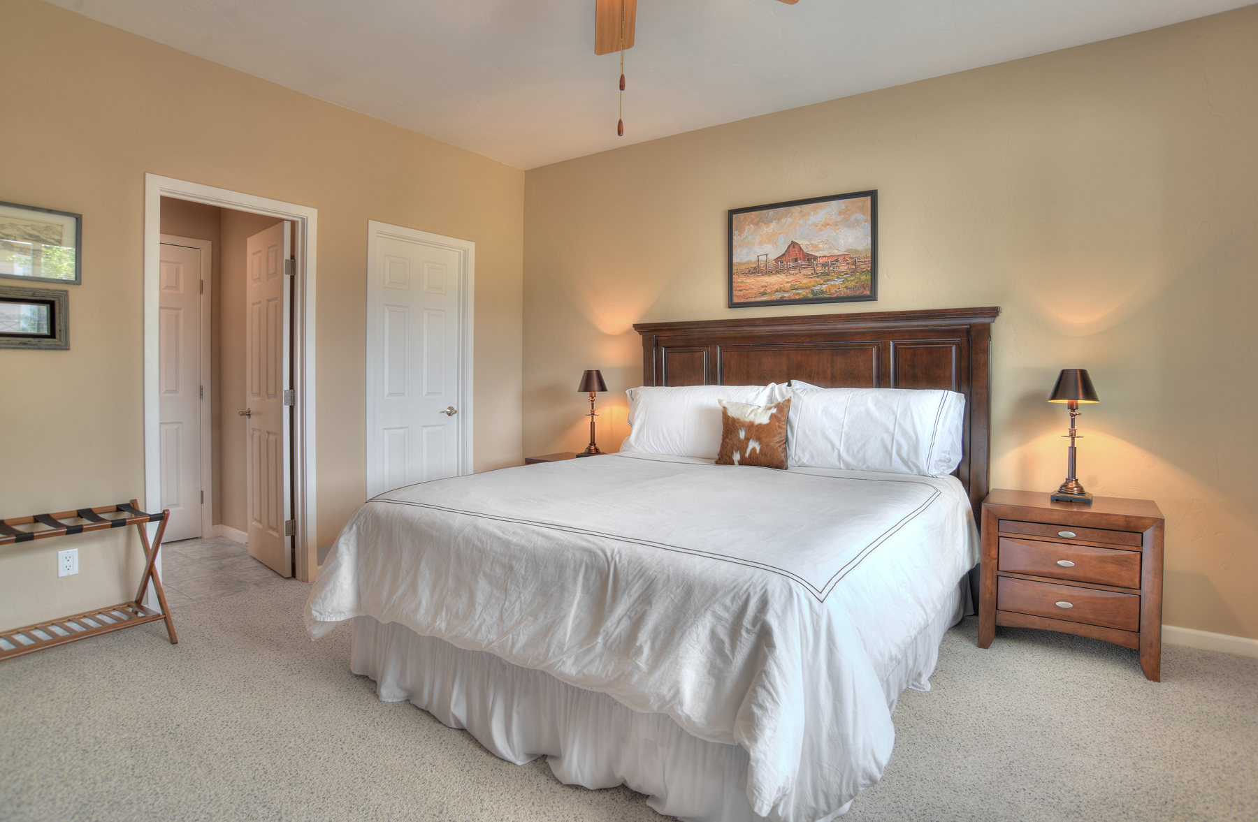 Second king bedroom with shared ensuite bathroom on the second floor.