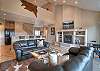 Enjoy the golf course views while snuggled up on the sofa with the fireplace 