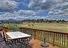 Outdoor entertaining with mountain views, views of the Meadows Course, the 9th hole.  Outdoor grill and lots of seating. 