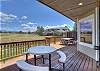 Outdoor entertaining with mountain views, views of the Meadows Course, the 9th hole.  Outdoor grill and lots of seating. 