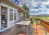 Outdoor entertaining with mountain views, views of the Meadows Course, the 9th hole.  Outdoor grill and lots of seating. 