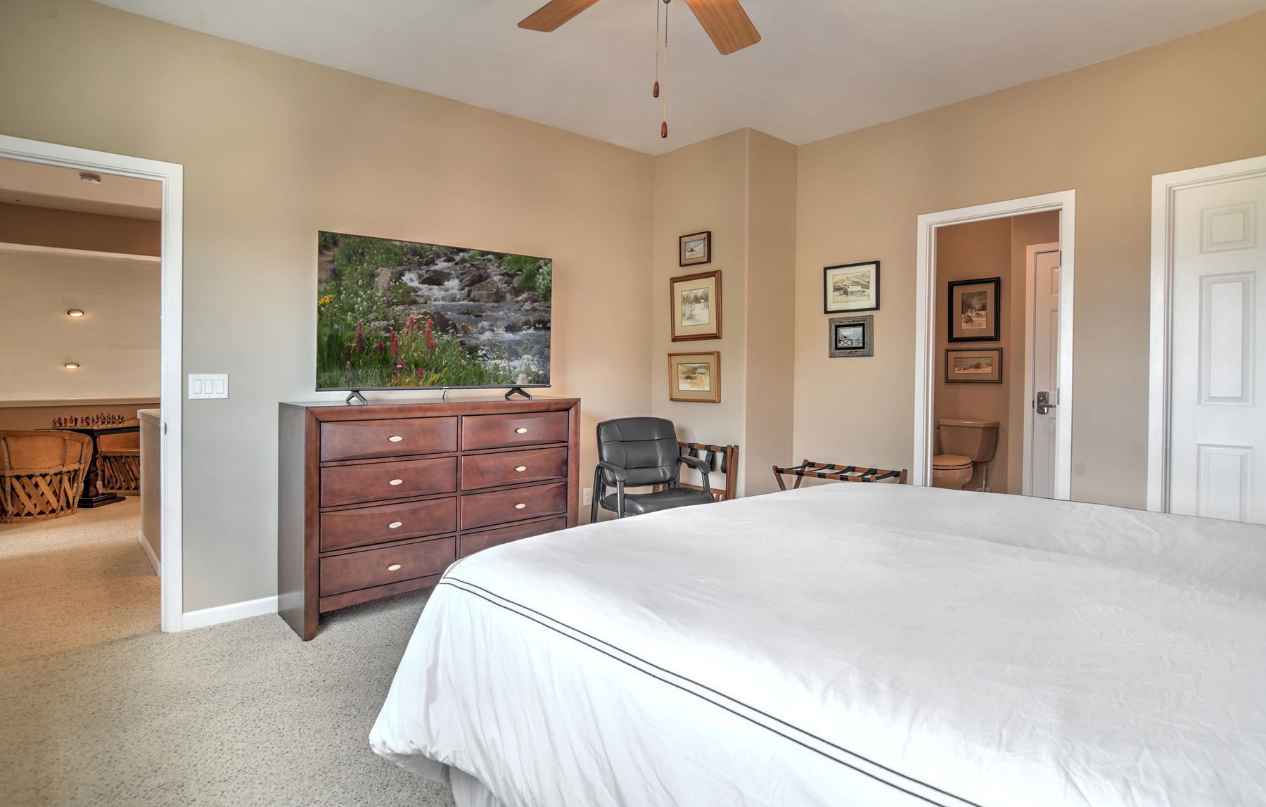 Second king bedroom with shared ensuite bathroom on the second floor.
