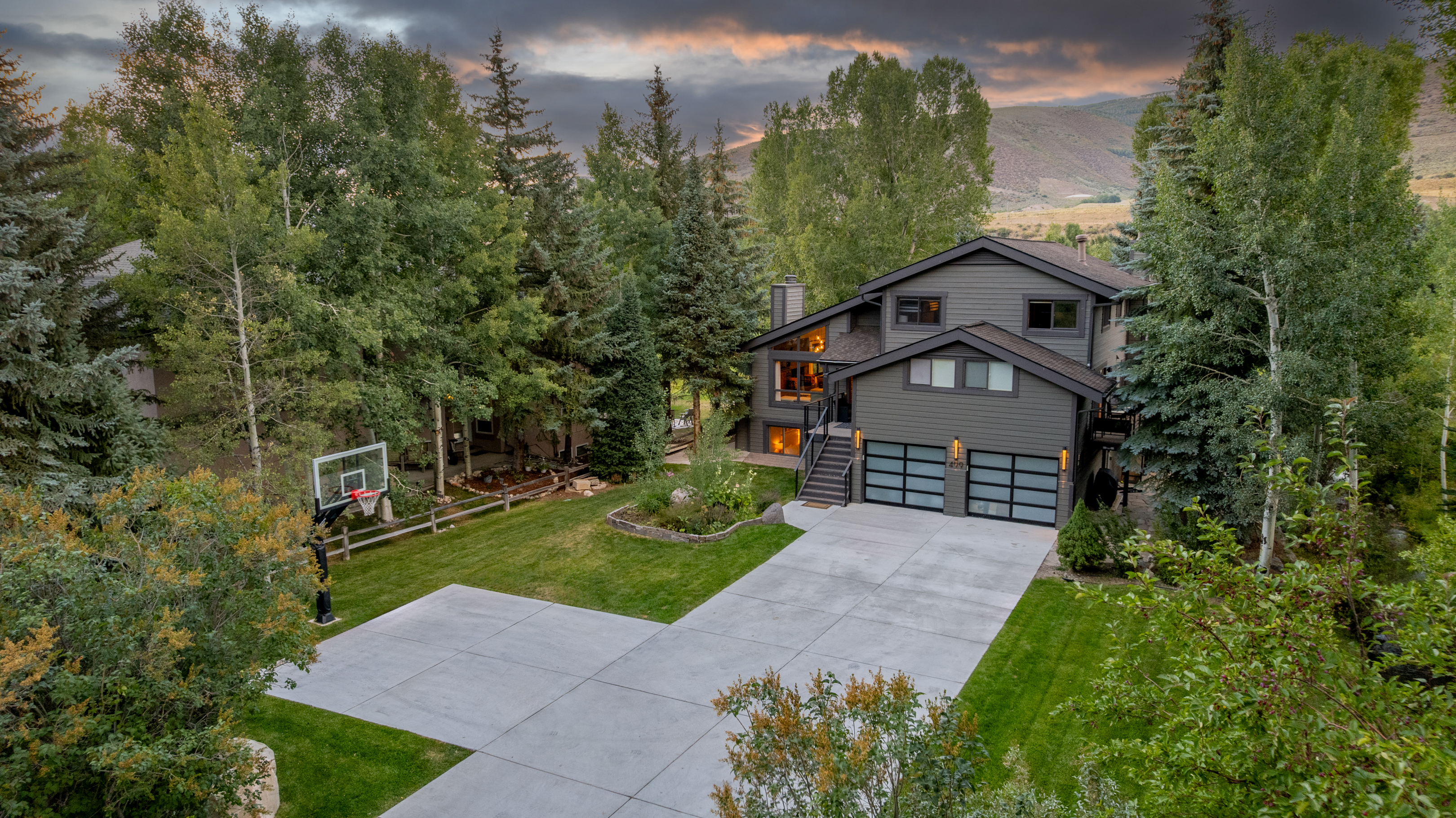 Exterior view of driveway - play basketball or pickleball 