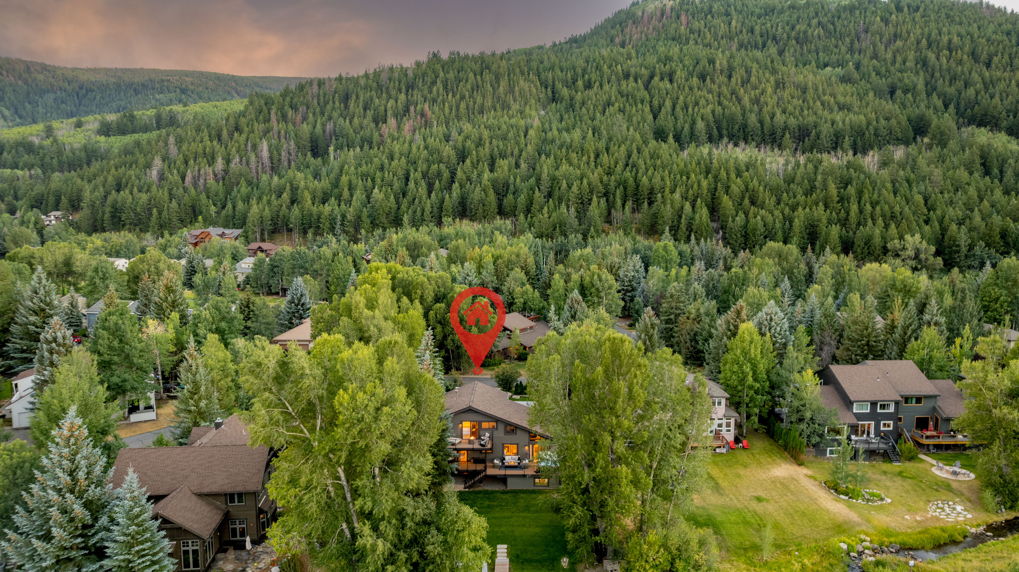 Ariel view in relation to golf course