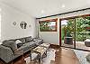 Bedroom 1: California king bed, walk-in closet, couch, private balcony, en-suite bathroom, upper floor