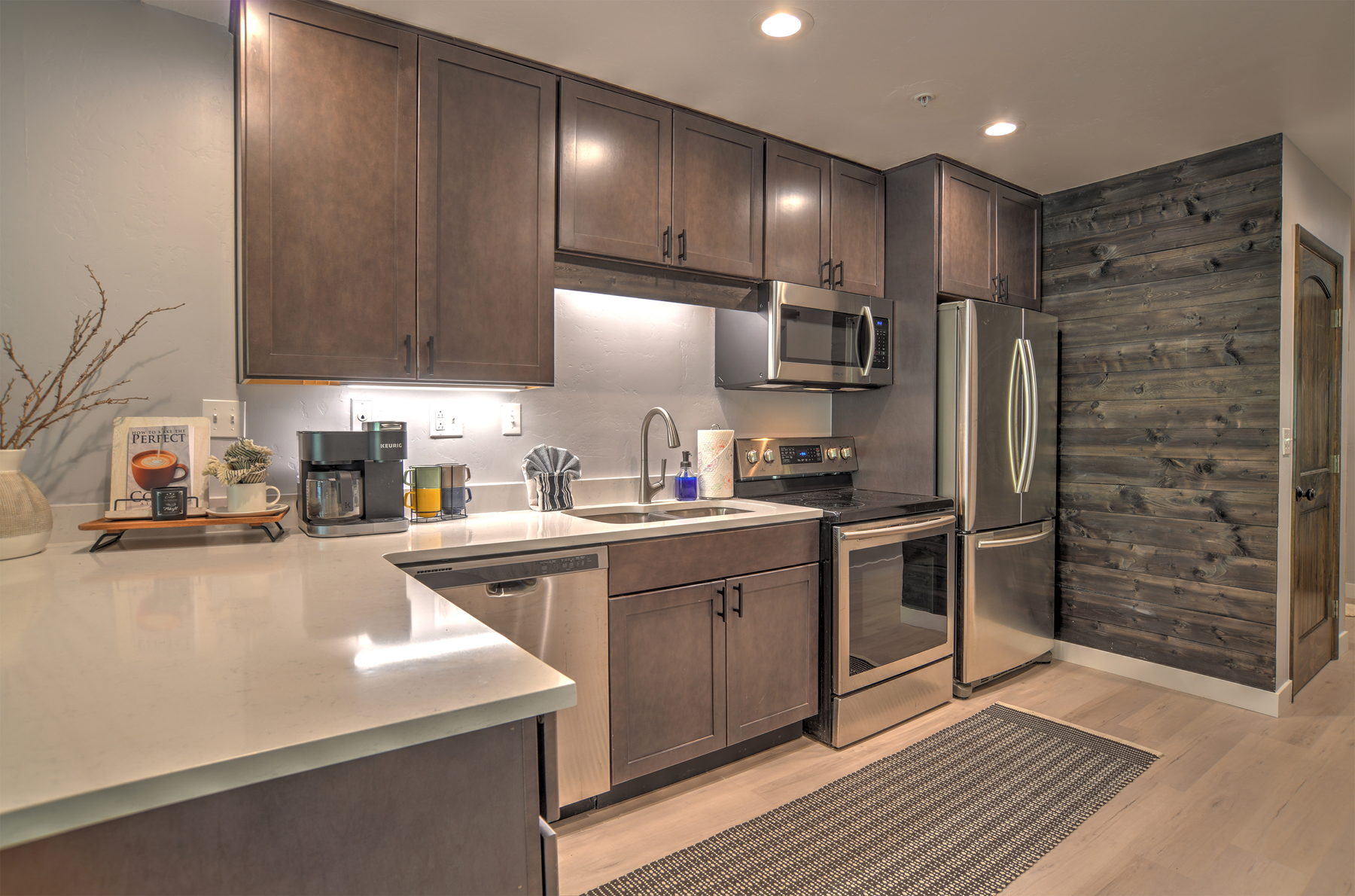 Whip up your favorite meals in this beautifully designed kitchen