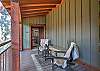 Outdoor lounge area on the front deck.