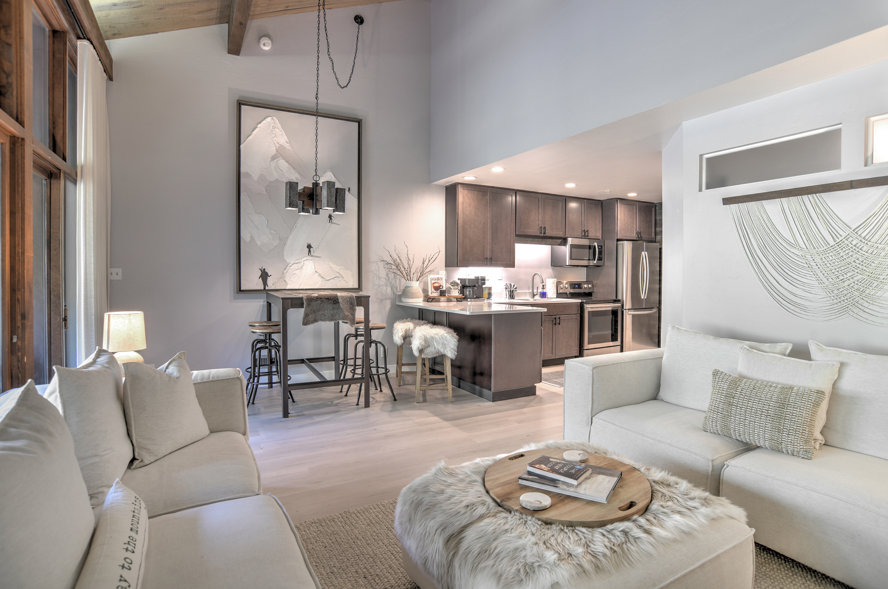 Open concept living area. 