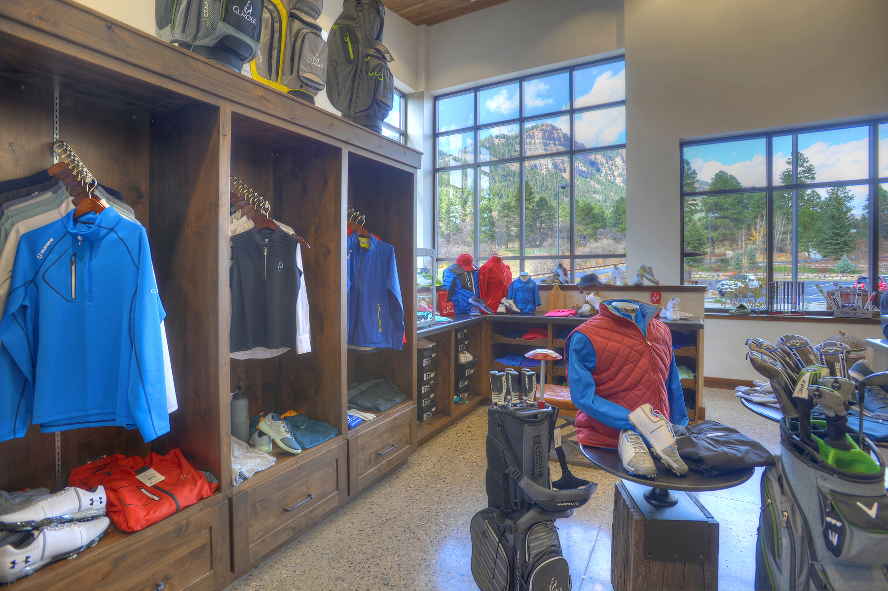 Pro shop inside the Glacier Club.