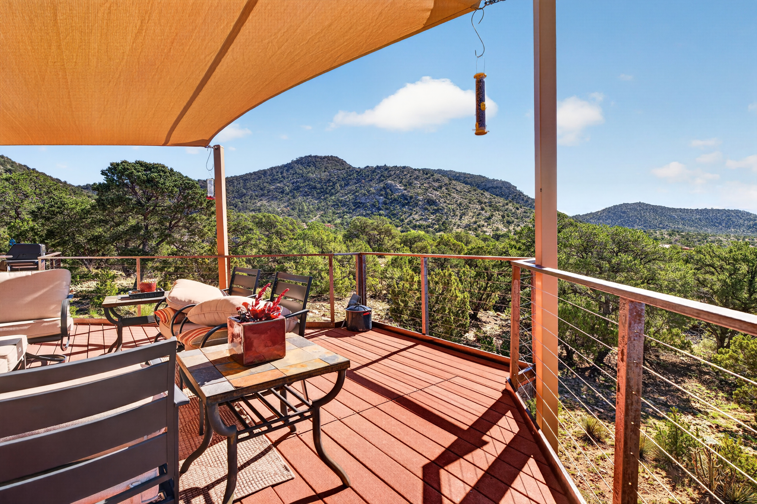 Mountain views from the deck.