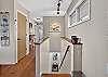 Stairs to lower level of home.