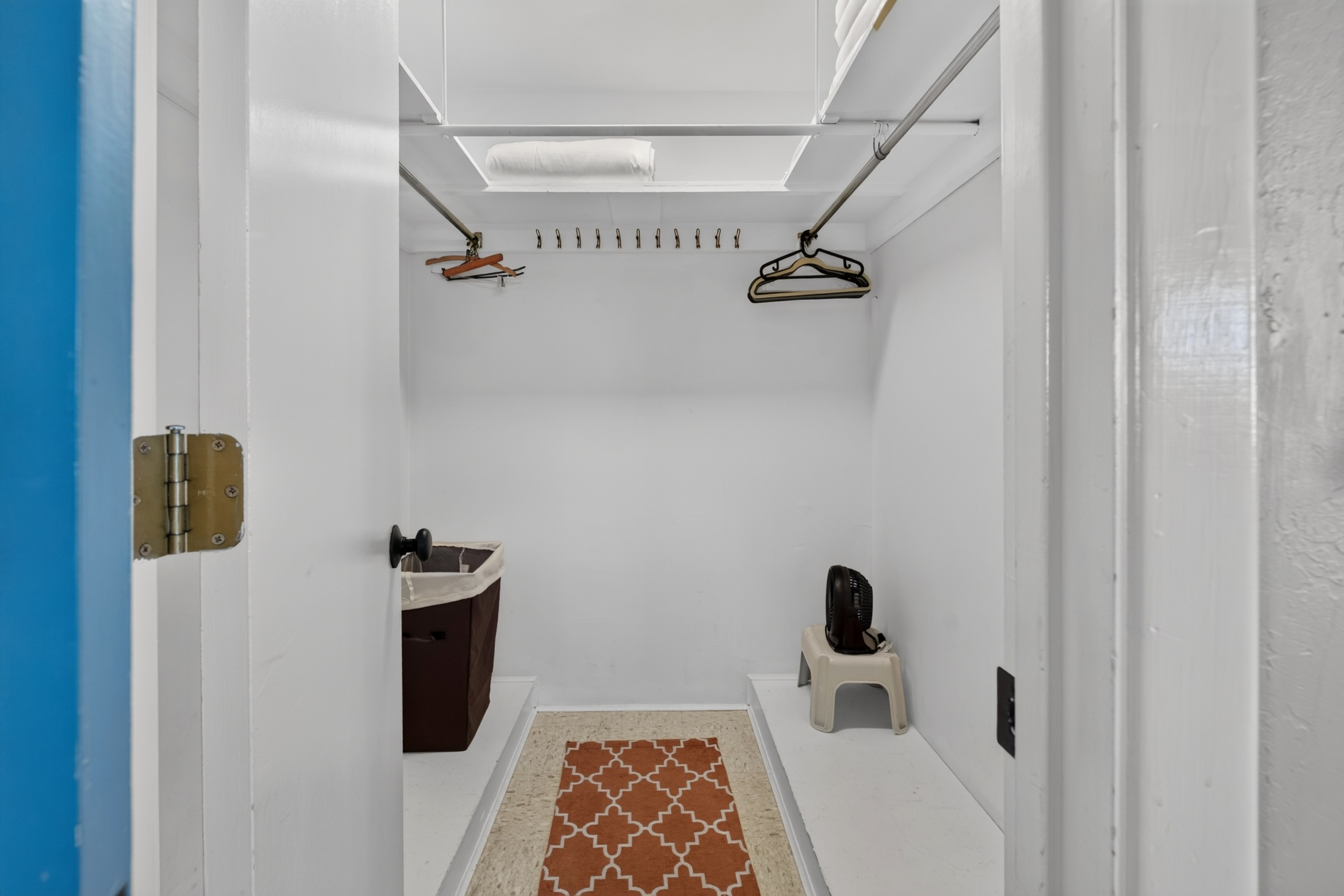 Main King bedroom walk-in closet.