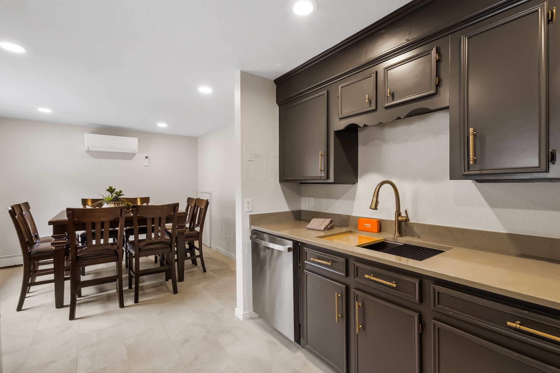 Kitchen #1 with dining seating for 8 – located on the main level (second floor)