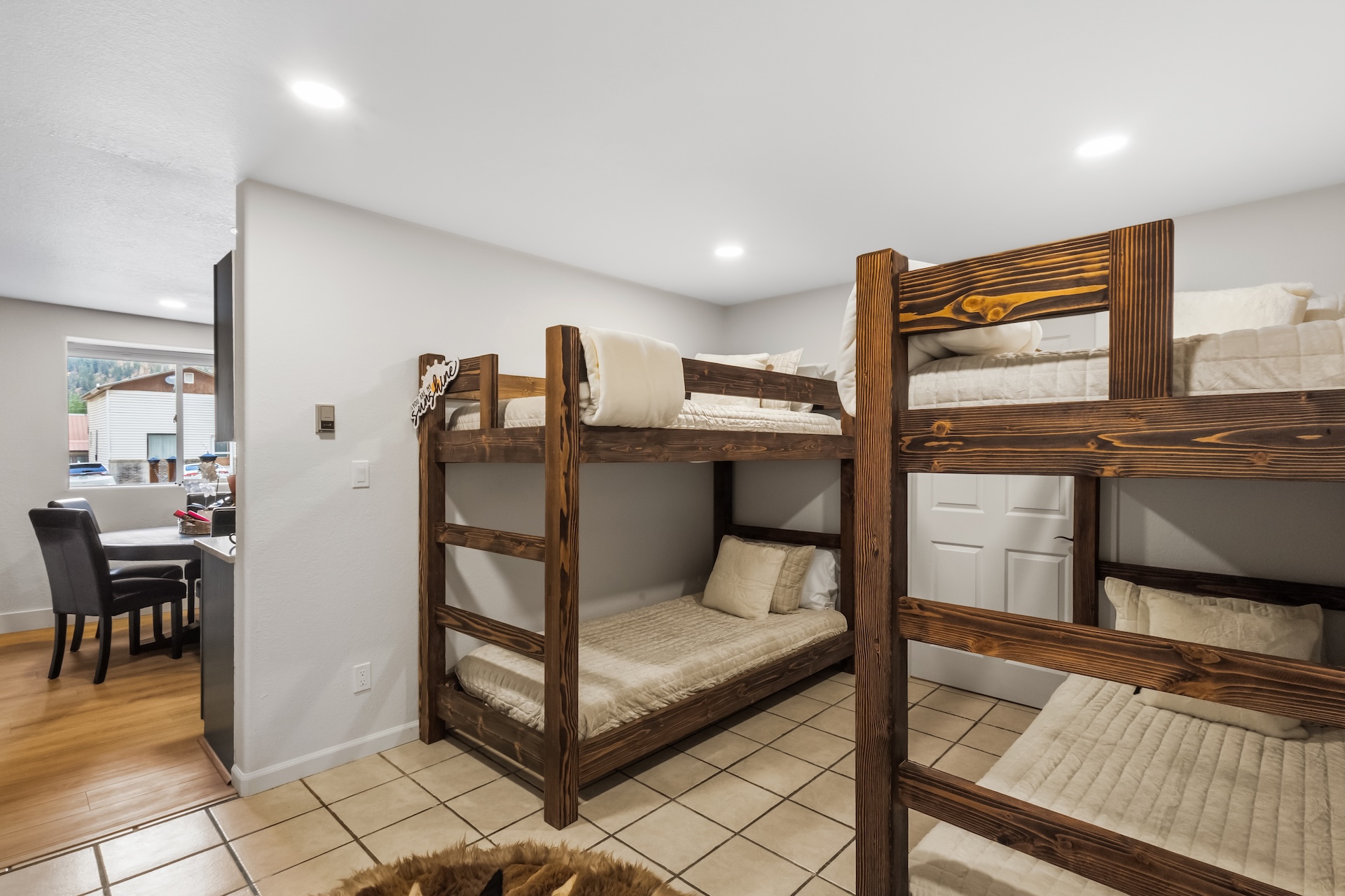 Two Twin XL bunk beds in the bunk room area.