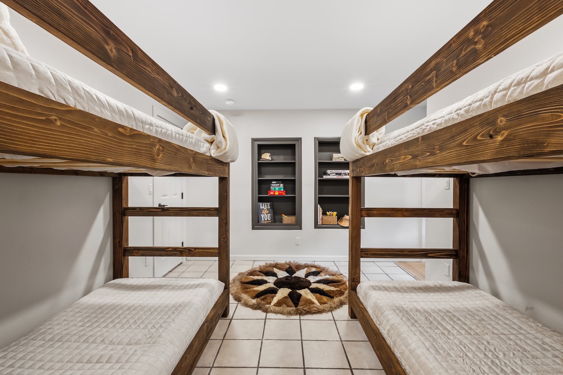 Two Twin XL bunk beds in the bunk room area.
