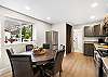 Fully equipped kitchen and a dining table that seats 6.