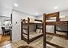 Two Twin XL bunk beds in the bunk room area.
