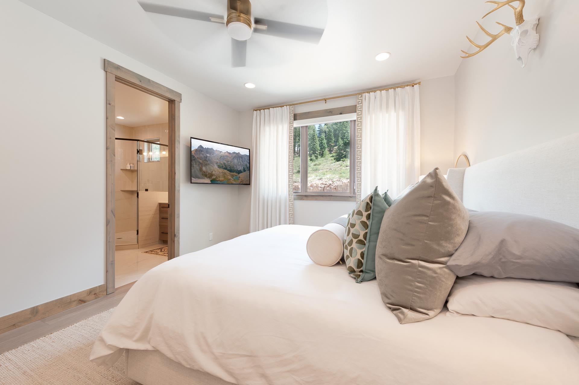 Master Bedroom - King, TV and attached bathroom